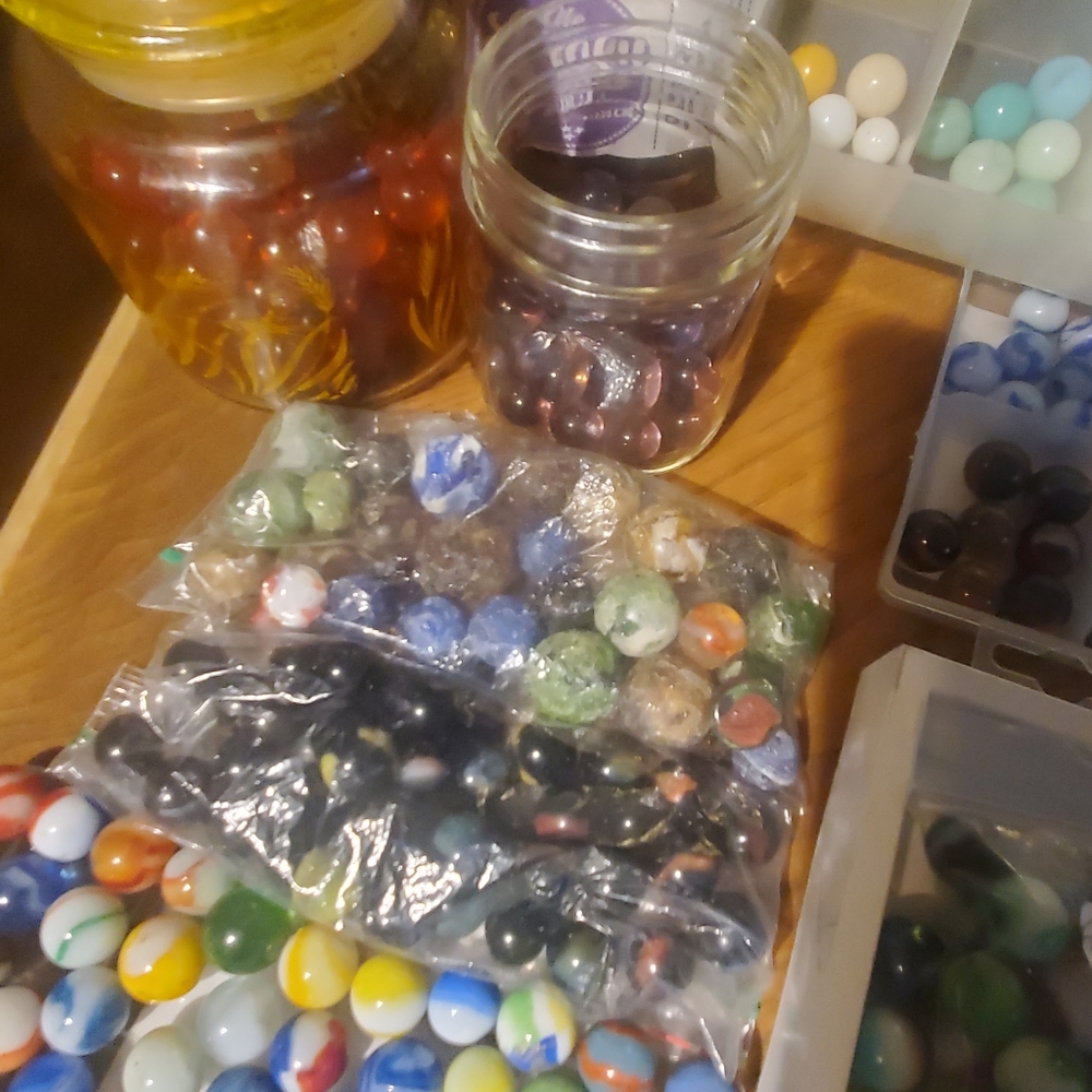 HUGE MARBLES COLLECTION 34LBs GERMAN CAC AKRO PELTIER JABO MARBLE KING DISPLAYS - Picture 11 of 16